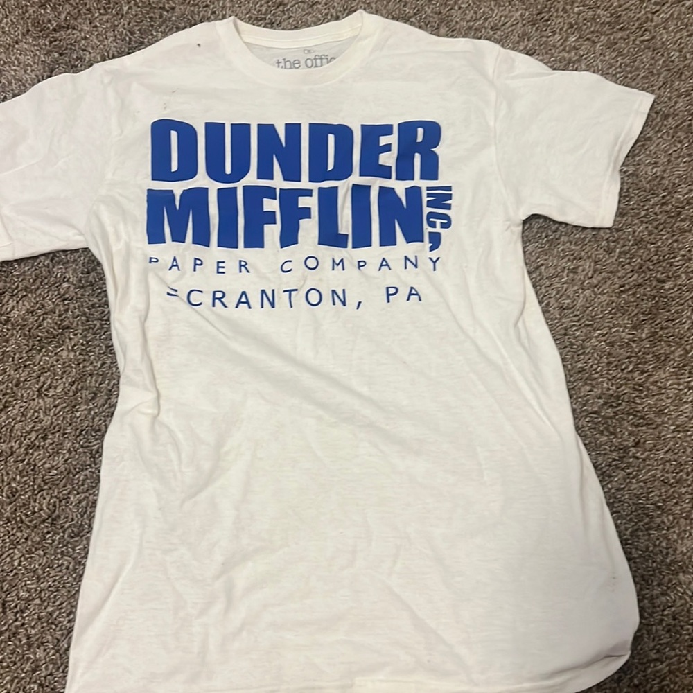 A little dirty needs a wash but other than that perfect office shirt